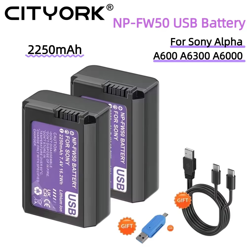 Sony Camera Zv-E10 - NP-FW 50 NPFW 50 NPFW 50電池、USB-C入力付き、ソニーアルファA