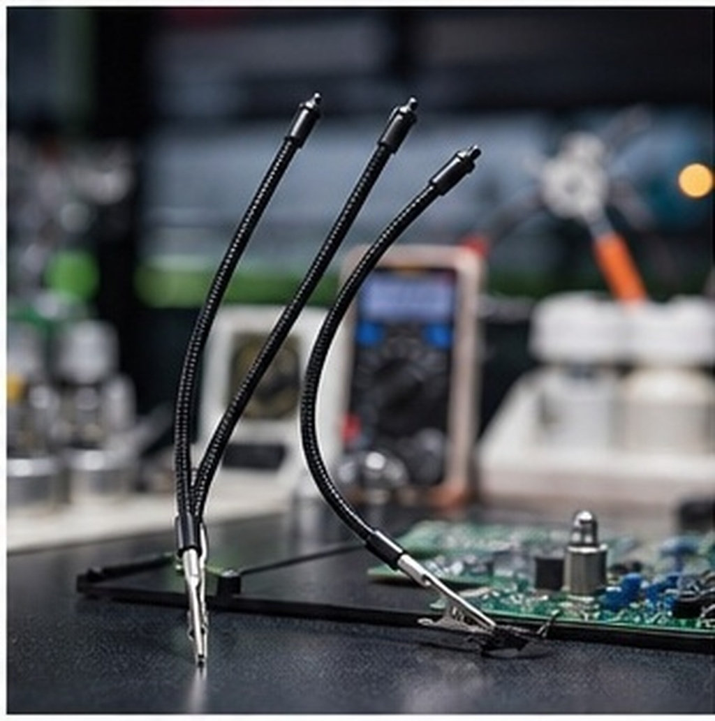 フレキシブルアーム付きの3個入りはんだ付け作業台用クランプ  - Electronics Repair Tools のレビューと価格