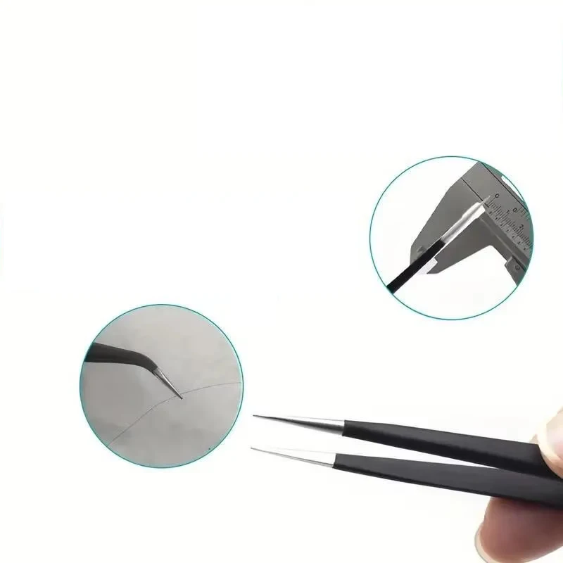 6本セットの精密長型ピンセット。静電気防止加工を施したステン - Electronics Repair Tools のレビューと価格